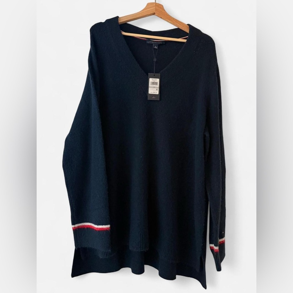 Tommy Hilfiger navy V-neck sweater